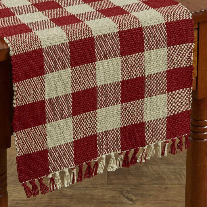Wicklow Yarn Table Runner - 54"L - Garnet