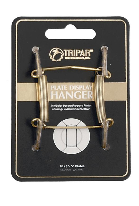 Tripar Brass Plate Wire Hanger – Fits 3" to 5" Plates & Saucers