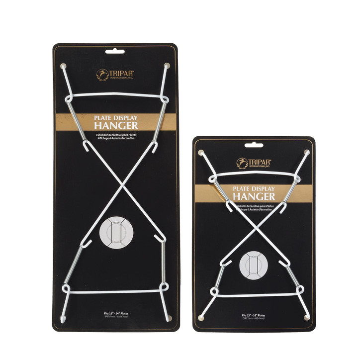 White Vinyl Super Plate Wire Hanger – Fits 13" to 16" Large Platters & Chargers