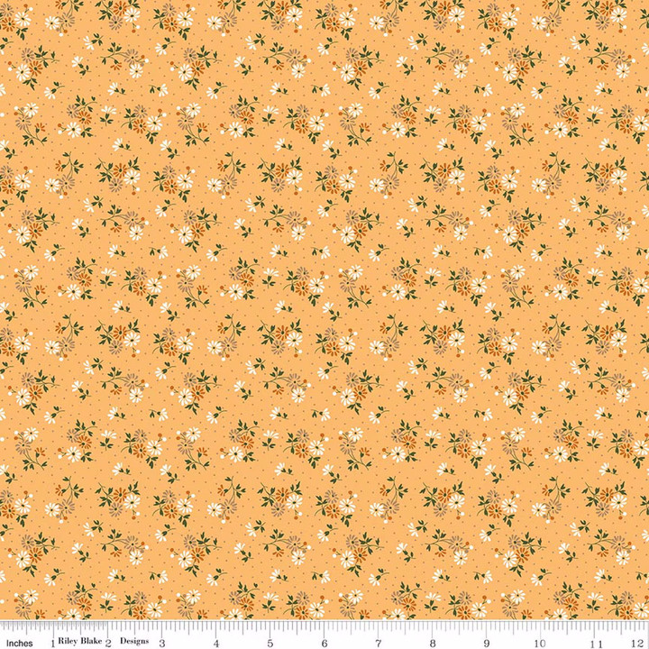 Baked with Love Marigold Ditsy Floral Cotton Fabric