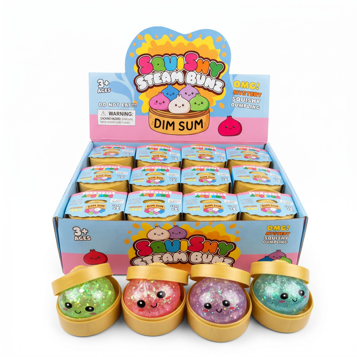 Mini Glitter Dumpling Gel Bead Squishy – Mystery Surprise Color