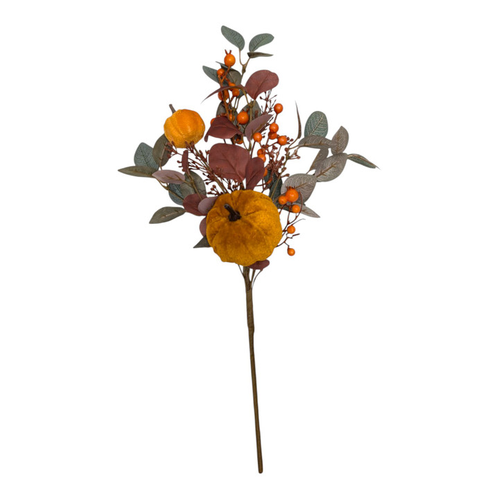 Velvet Pumpkin & Eucalyptus Pick