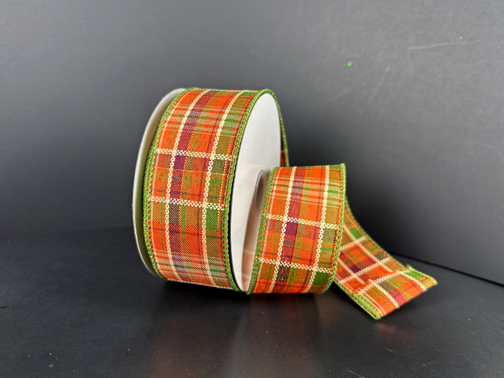 Fall Homespun Plaid Ribbon 1.5"