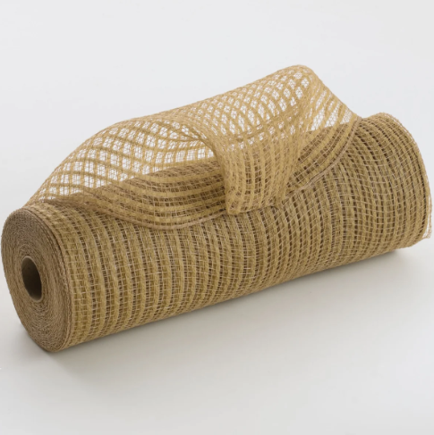 10" Natural Tan Breeze Mesh Ribbon