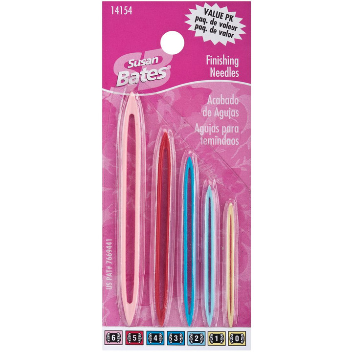 Susan Bates Plastic Finishing Needles Value Pack - 5 Sizes