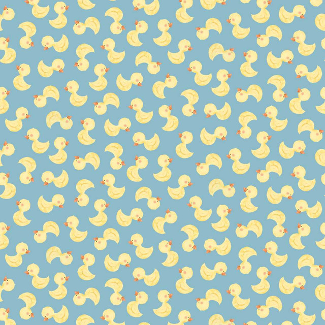 Lucky Duck Tossed Baby Ducks Cotton Fabric