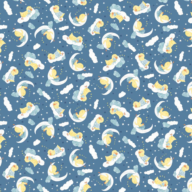 Lucky Duck Sleepy Ducklings Cotton Fabric