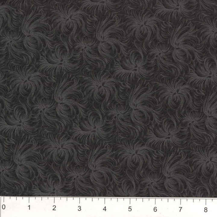 Daydream Black Swirl Tonal Cotton Fabric