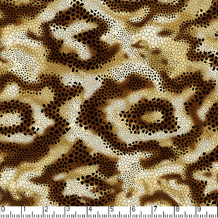 Animal Skin Reptile Patchwork Cotton Fabric