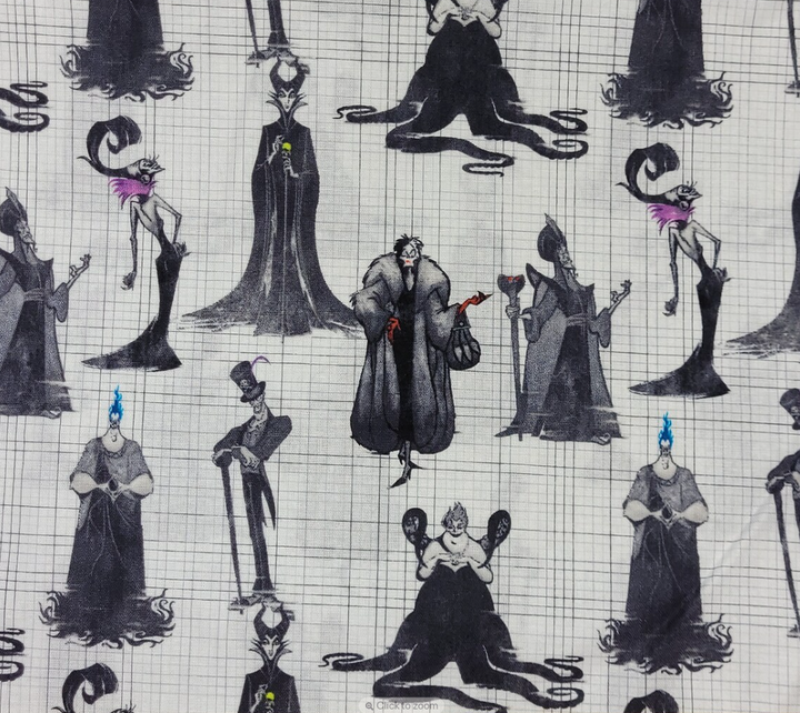 OFFICIAL LICENSED Disney Villains Shadows Character Fabric