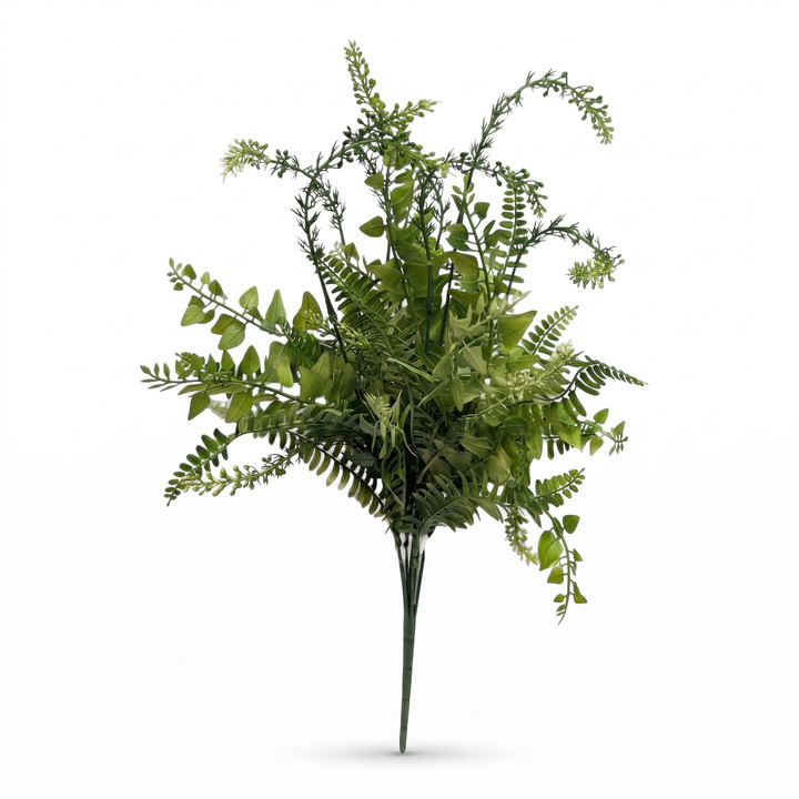 Mixed Greenery Fern Bush - Green
