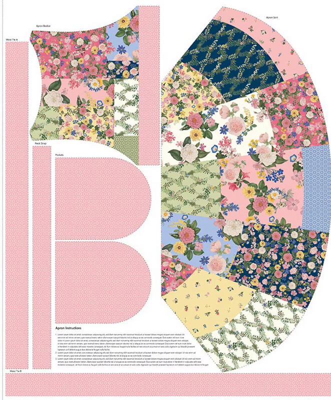 Everbloom Floral Cut & Sew Apron Panel