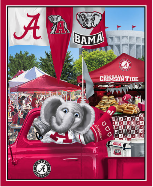University of Alabama "Tailgate Panel" 100% Cotton Fabric Panel
