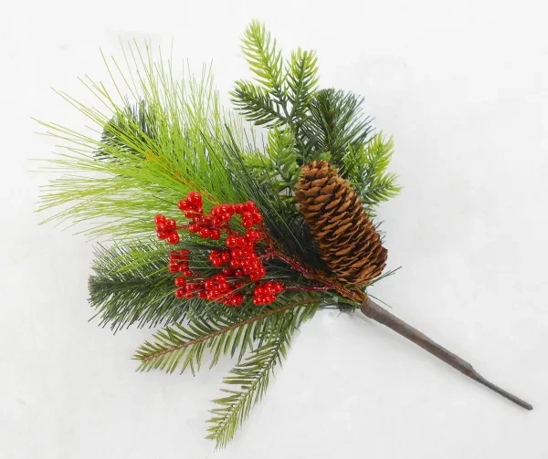 12.5" Australian Pine, Pinecone & Berry Spray