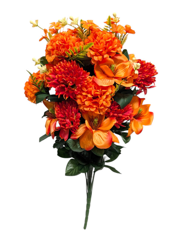 25" Orange Magnolia / Mum Mixed Bush