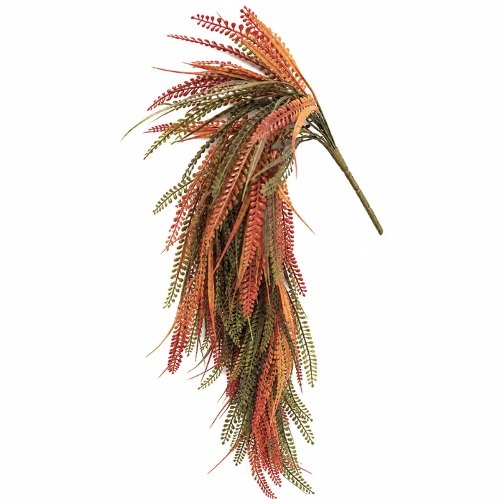 Shades of Autumn Button Fern Beaded Hanging Bush