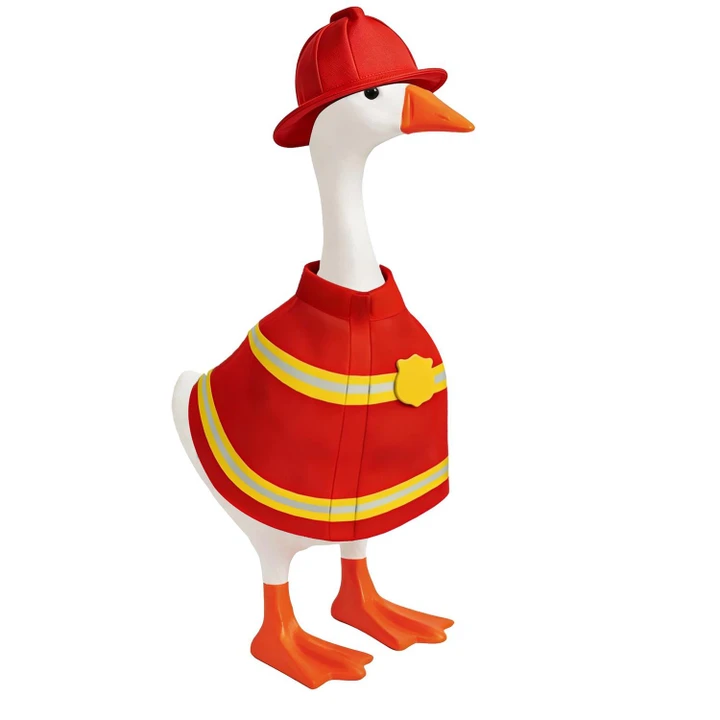 Gordy the Goose Firefighter Outfit - Fits 7" Tabletop Goose