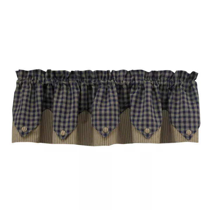 Sturbridge Lined Point Valance - Navy