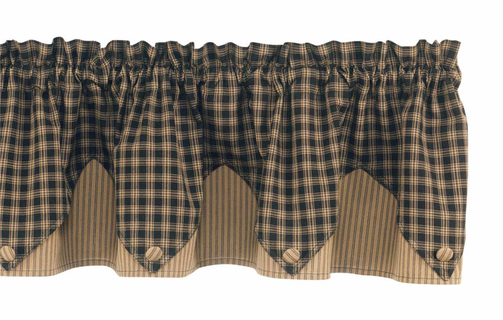 Sturbridge Lined Point Valance - Black