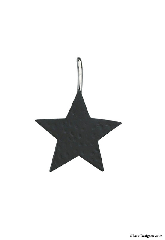 Black Star Shower Curtain Hooks