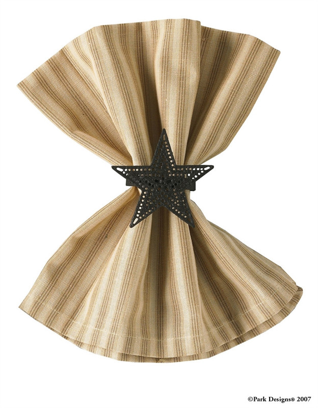 BLACK STAR NAPKIN RING