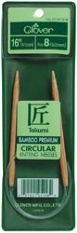 Clover Bamboo Circular Knitting Needles 16" Size 5