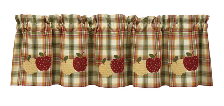 Apple Lined Valance - 60"x14" - Lemon Pepper