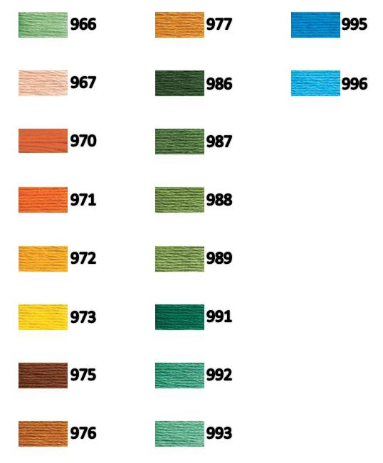 DMC Floss 966-996