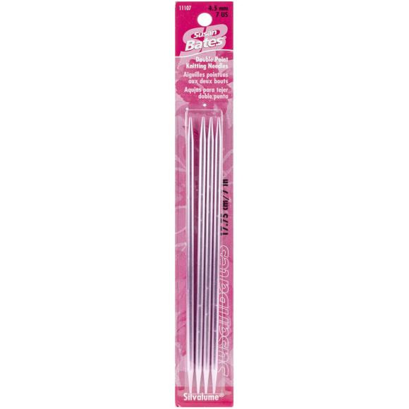 Susan Bates Silvalume Double Point Knitting Needles 7" 4/Pkg- Size: 7/4.5mm