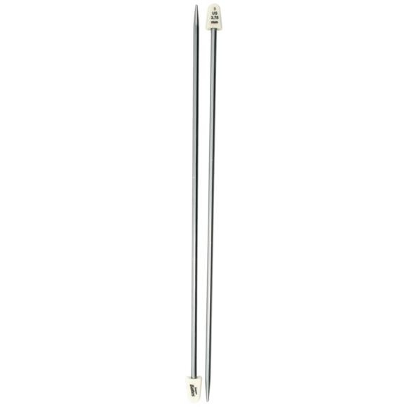 Susan Bates Silvalume Single Point Knitting Needles 10"- Size 5/3.75mm