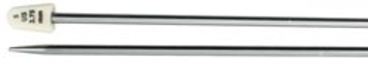 Susan Bates Silvalume Single Point Knitting Needles 10" Size 5 - Steel Grey