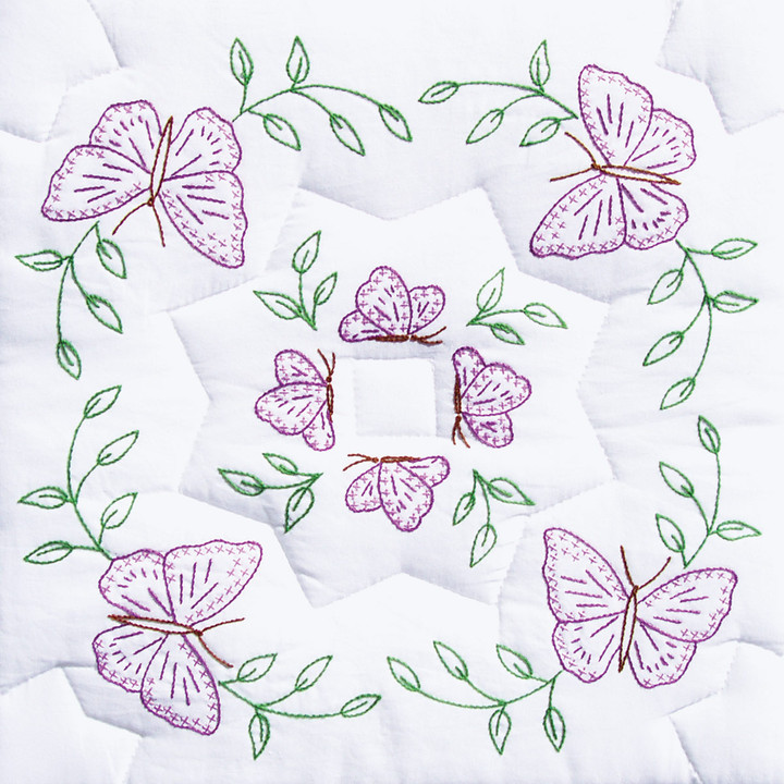 Interlocking Circle of Butterflies 18" Quilt Blocks