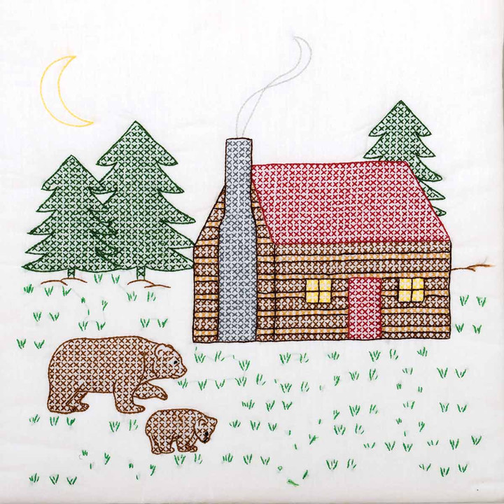 Cabin & Bears 18" Quilt Blocks