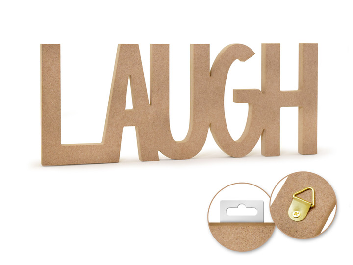 12in Word Standing Decor - Laugh