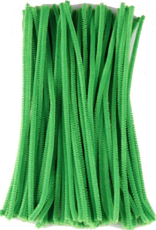 Kelly Green Chenille Stems - 100ct