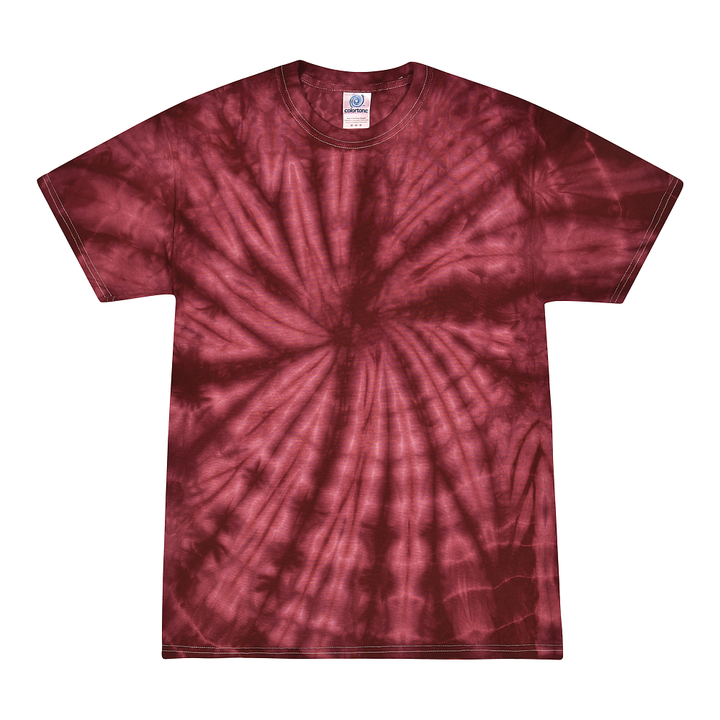 Colortone Tie-Dye T-Shirt - SPIDER BURGUNDY
