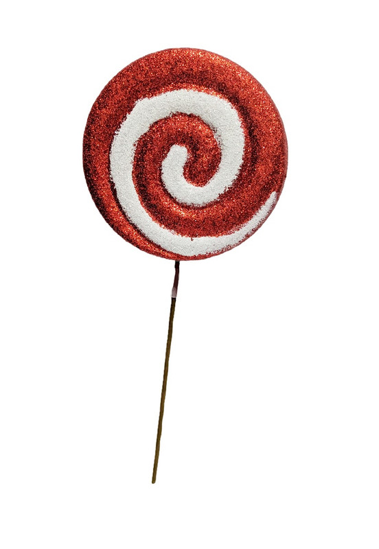 Large Glitter Swirl Lollipop Disc Pick 