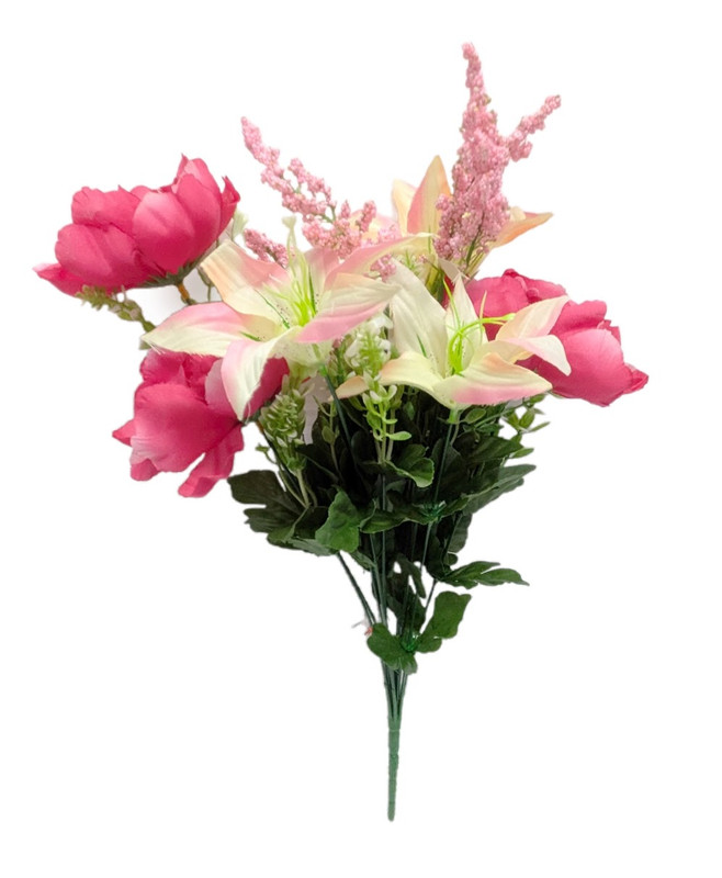 Peony & Lily With Pink Heather