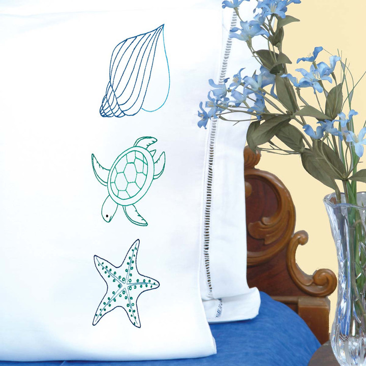 Beach Perle Edge Pillowcases