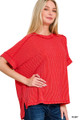 Relaxed Fit Corded Dolman Top - Multiple Colors