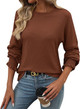 Ribbed Long Sleeve Shirt with Ruffled Cuffs