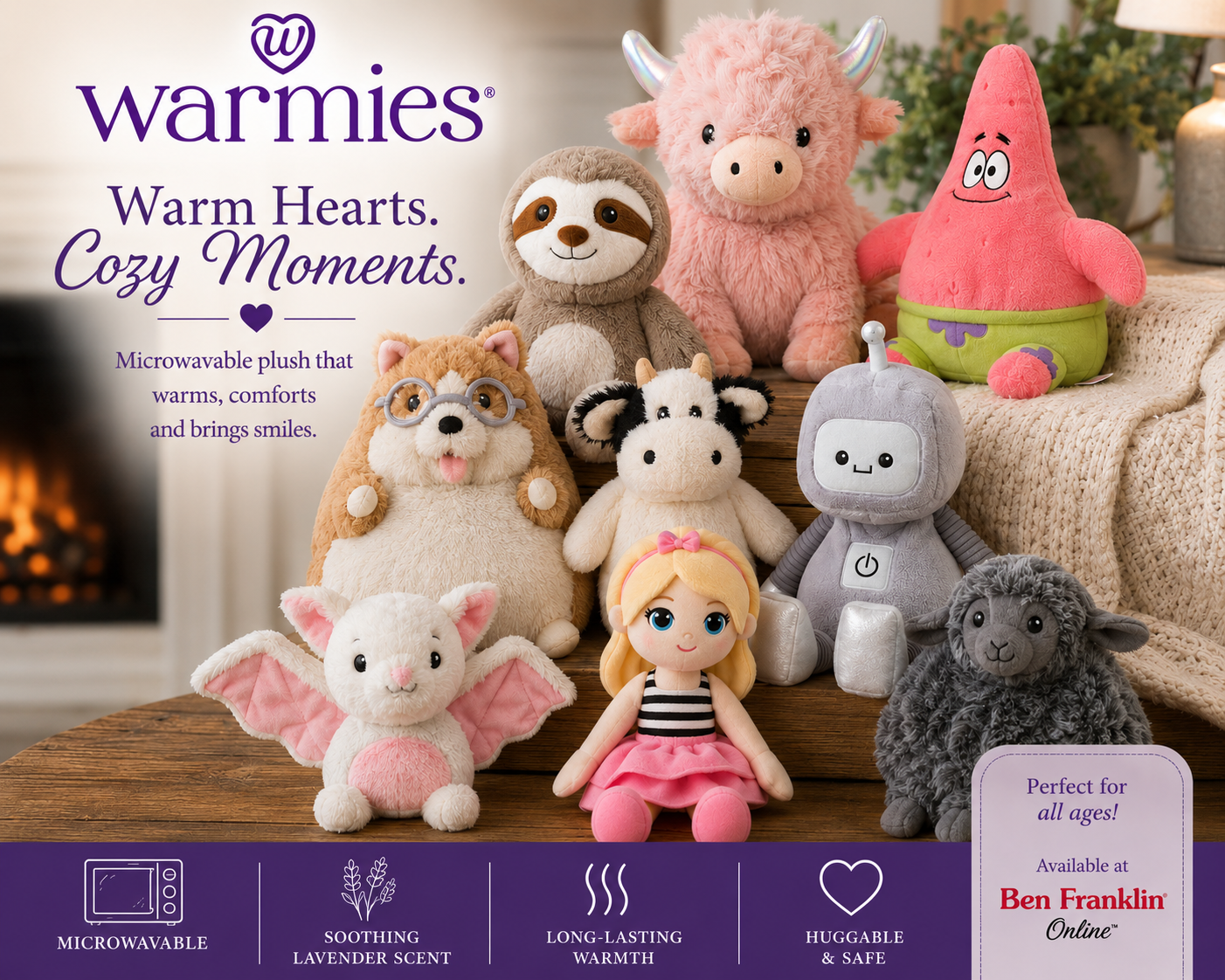 Weighted French Lavender Filled Plush Animals.&nbsp;