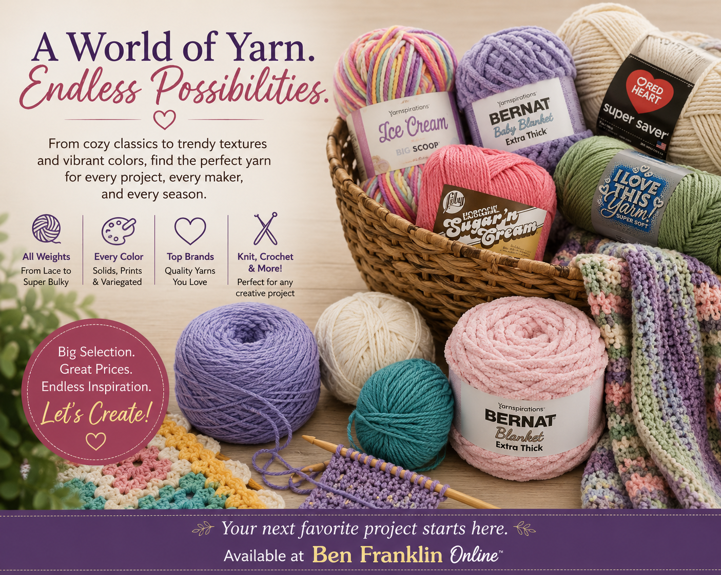 Yarn In Every Variety!