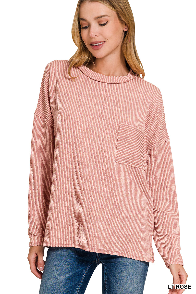 【U LAN】Seventeen raglan ribbed long sleeves Seventeen raglan ribbed long sleeves - ULAN | 60% - Asian