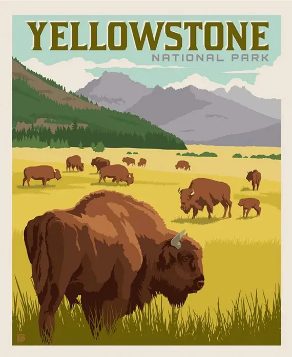 Yellowstone National Park Poster Panel 36