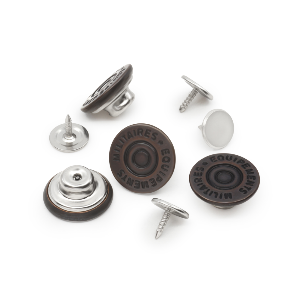 Dritz 5/8 Dungaree Buttons, 4 pc, Nickel