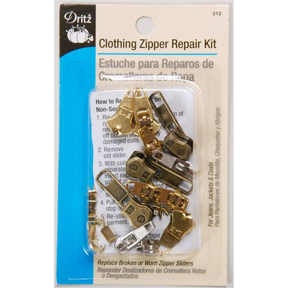 How to use a Dritz Clothing Zipper Repair Kit 