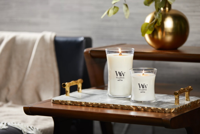 Scented Candle Woodwick Core Large White Teak 609 g main image 1