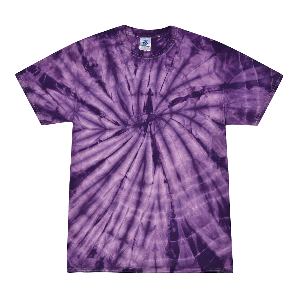 トップス ANCELLMEMBROIDERY DYED T-SHIRT |PURPLE Colortone Tie-Dye T-Shirt - SPIDER PURPLE - Ben Franklin Online