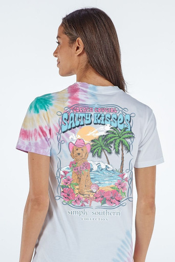 Simply Southern Salty Kisses Glow Tie Dye T-Shirt - Ben Franklin